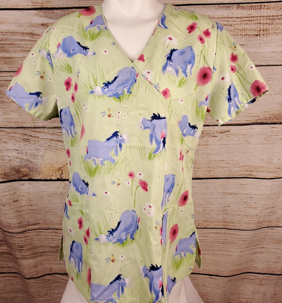 Disney Eeyore Scrub Top Size Small